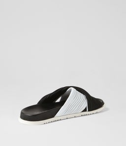 TOYCE DJ BLACK WHITE LEATHER