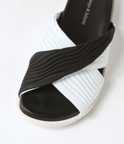 TOYCE DJ BLACK WHITE LEATHER