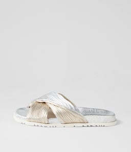 TOYCE DJ SILVER PALE GOLD LEATHER