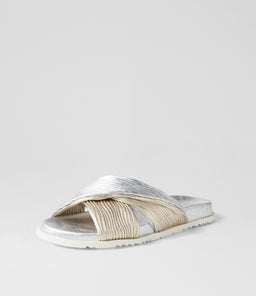 TOYCE DJ SILVER PALE GOLD LEATHER