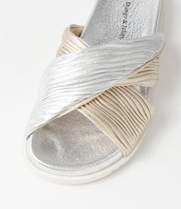 TOYCE DJ SILVER PALE GOLD LEATHER