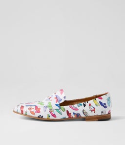 ULANI DJ WHITE SHOE PRINT LEATHER