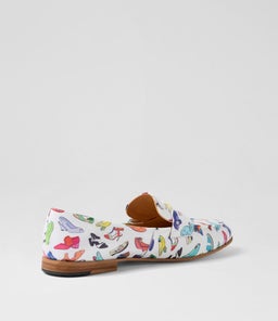 ULANI DJ WHITE SHOE PRINT LEATHER