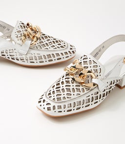 VOOPER DJ WHITE LEATHER