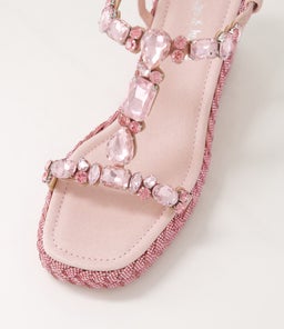 VONTEY DJ PALE PINK SUEDE JEWELS