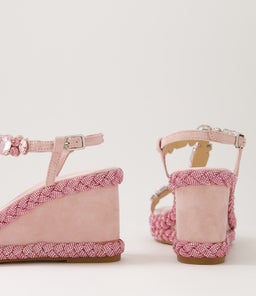 VONTEY DJ PALE PINK SUEDE JEWELS