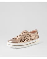 Wim Champagne White Leather Sneakers