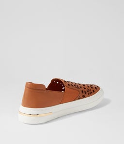 WILLETT DJ DK TAN WHITE SOLE LEATHER ELASTIC