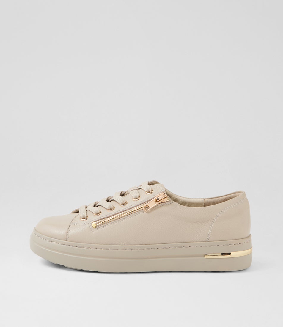 Wovi Almond Leather Sneakers