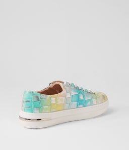 WOVI DJ PINK CROC PRINT WHITE SOLE LEATHER