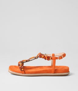 YOPAL DJ ORANGE SUEDE JEWELS