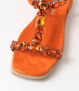 YOPAL DJ ORANGE SUEDE JEWELS