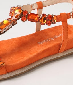 YOPAL DJ ORANGE SUEDE JEWELS
