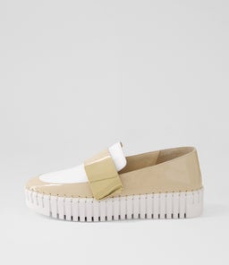 BELENNA DJ OATMEAL WHITE GOLD PATENT LEATHER
