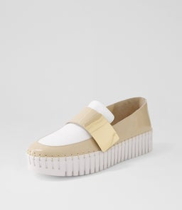 BELENNA DJ OATMEAL WHITE GOLD PATENT LEATHER