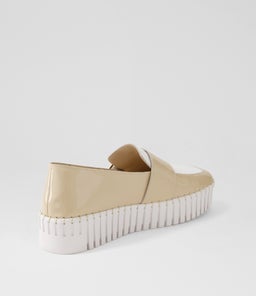 BELENNA DJ OATMEAL WHITE GOLD PATENT LEATHER
