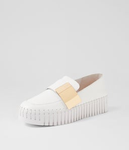BELENNA DJ WHITE GOLD WHITE SOLE LEATHER