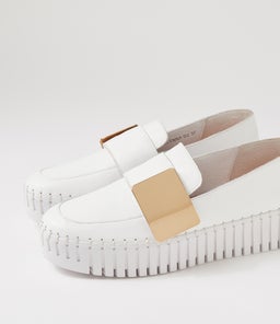 BELENNA DJ WHITE GOLD WHITE SOLE LEATHER