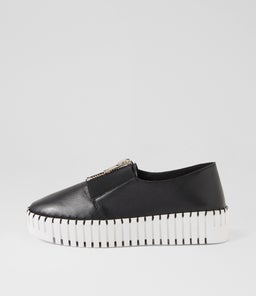 BRANZA DJ BLACK WHITE SOLE LEATHER