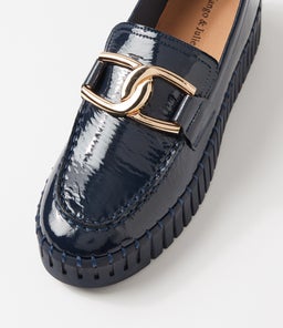 BRONTIS DJ NAVY NAVY SOLE PATENT LEATHER