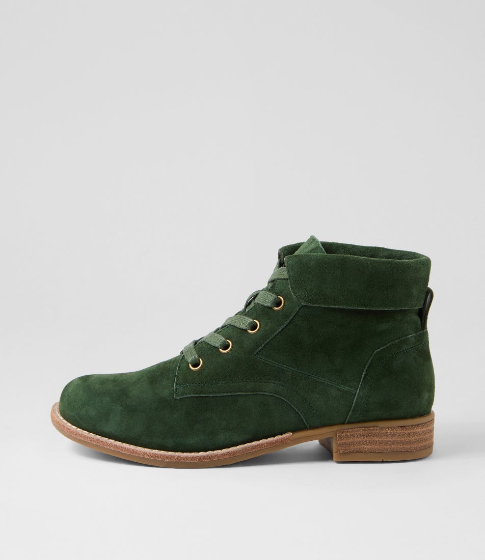 Cydney Olive Suede Lace Up Boots Cydney Olive Suede Lace Up Boots