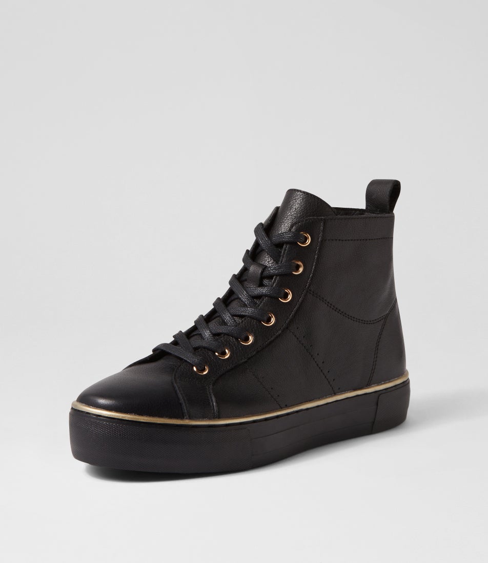 Fissio Black Leather Sneakers Fissio Black Leather Sneakers