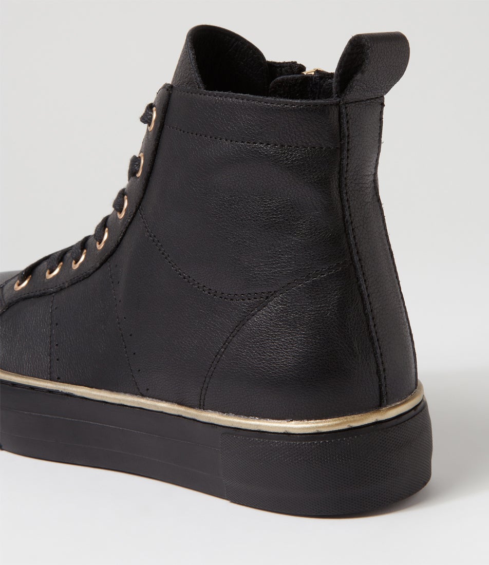 Fissio Black Leather Sneakers Fissio Black Leather Sneakers