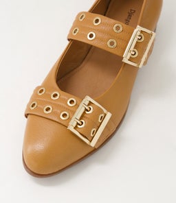 GEON DJ DK TAN LEATHER