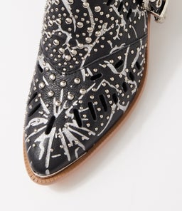 HASP DJ BLACK&SILVER LEATHER