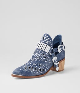 HASP DJ BLUE DIST DENIM WHITE LEATHER