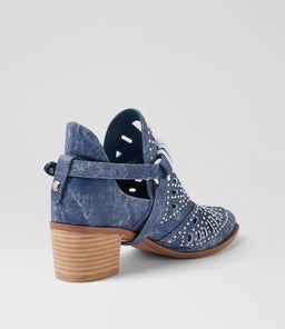 HASP DJ BLUE DIST DENIM WHITE LEATHER