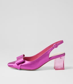 HENSLEY DJ FUCHSIA SATIN LEATHER