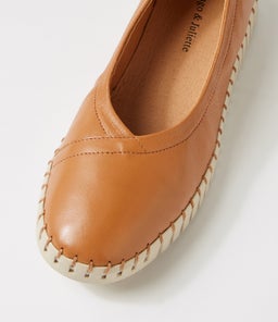 HEATON DJ DK TAN ALMOND SOLE LEATHER