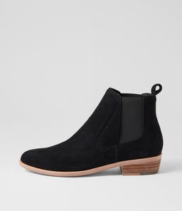 INTAN DJ BLACK NATURAL HEEL SUEDE