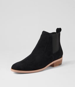 INTAN DJ BLACK NATURAL HEEL SUEDE