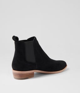 INTAN DJ BLACK NATURAL HEEL SUEDE