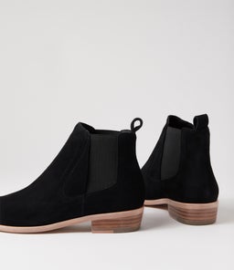 INTAN DJ BLACK NATURAL HEEL SUEDE