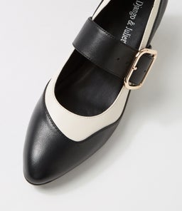 JAPAS DJ BLACK IVORY LEATHER LEATHER