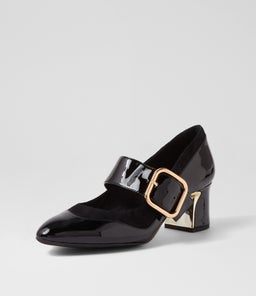JAPAS DJ BLACK BLACK PATENT SUEDE