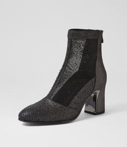 KELIZA DJ BLACK BLACK SHIMMER LEATHER MESH