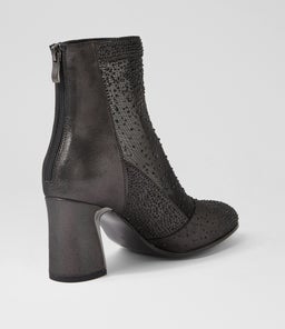 KELIZA DJ BLACK BLACK SHIMMER LEATHER MESH