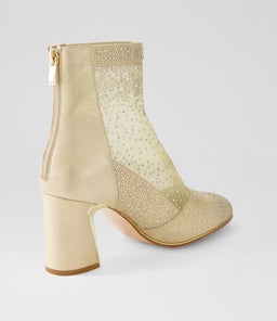 KELIZA DJ PALE GOLD GOLD SHIMMER LEATHER MESH
