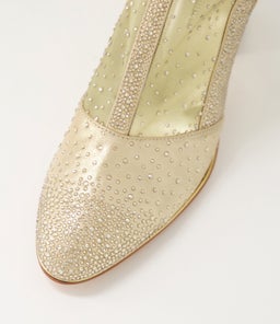 KELIZA DJ PALE GOLD GOLD SHIMMER LEATHER MESH