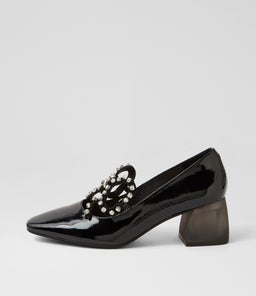 MIRKO DJ BLACK BLACK HEEL PATENT SUEDE