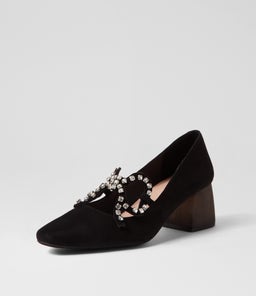 MIRKO DJ BLACK BLACK HEEL SUEDE