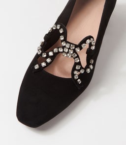 MIRKO DJ BLACK BLACK HEEL SUEDE