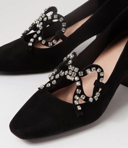 MIRKO DJ BLACK BLACK HEEL SUEDE