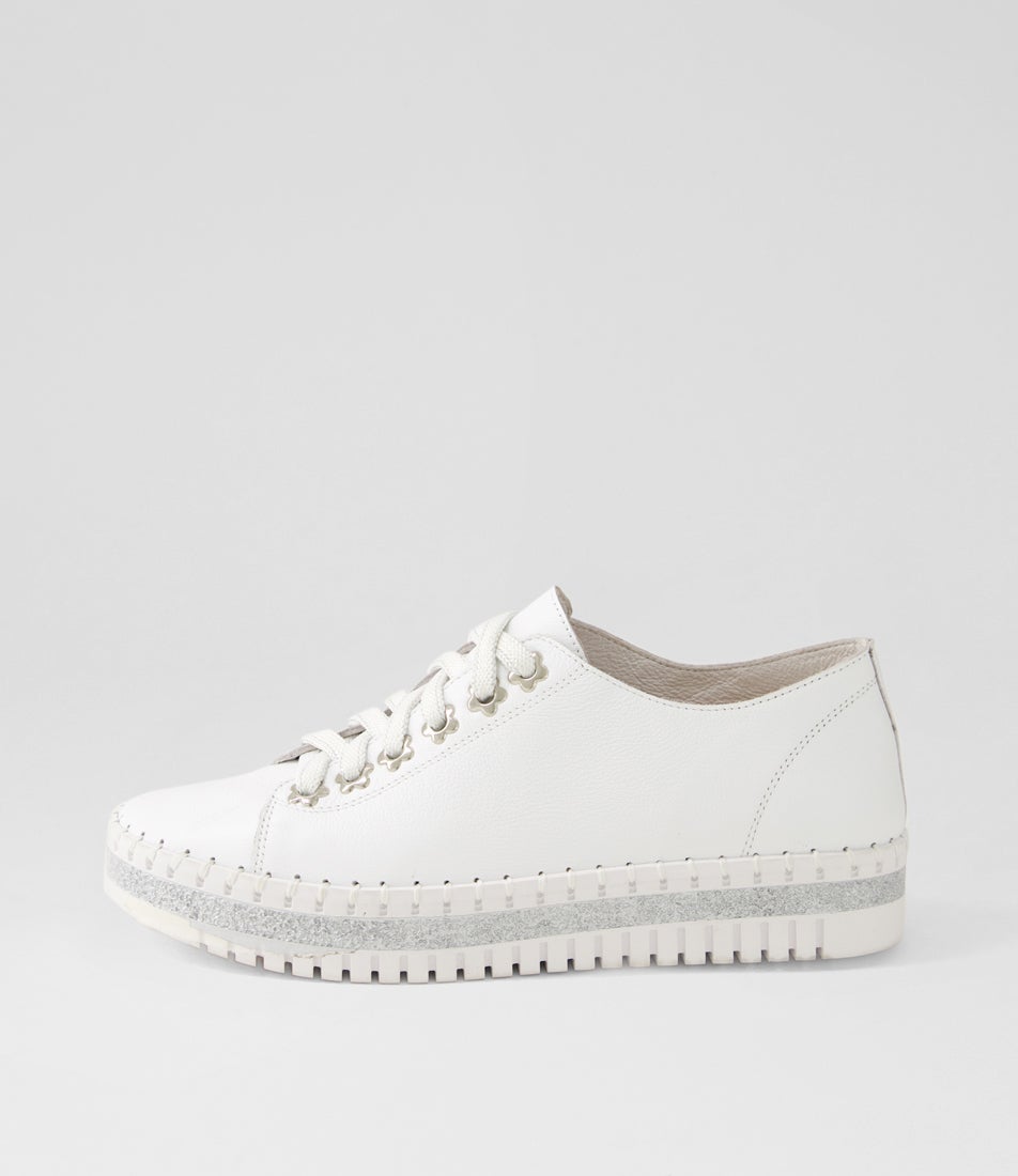 Mahina Dj White White Sole Leather