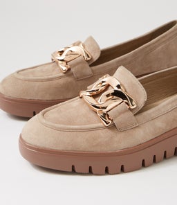 MARAH DJ TAUPE LT CHOC SOLE SUEDE