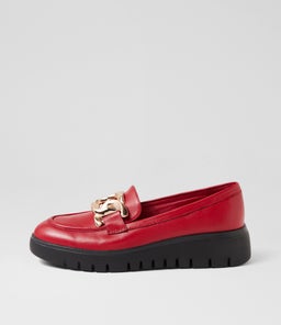 MARAH DJ DK RED BLACK SOLE LEATHER